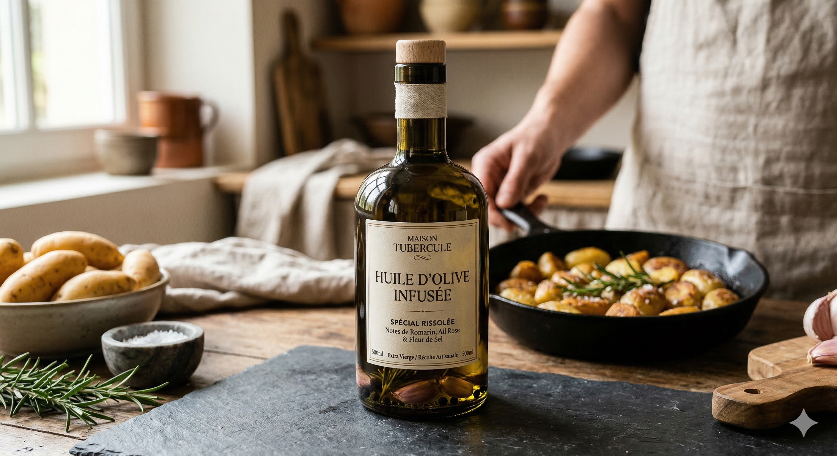 Huile d'Olive Infusée pour Rissolée